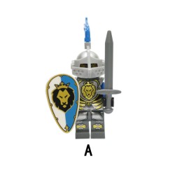 Blue Lion Knight Medieval Knight Archer Minifigures
