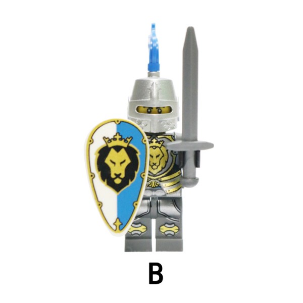 Blue Lion Knight Medieval Knight Archer Minifigures Blue Lion Knight Medieval Knight Archer Minifigures