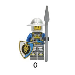 Blue Lion Knight Medieval Knight Archer Minifigures