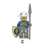 Blue Lion Knight Medieval Knight Archer Minifigures