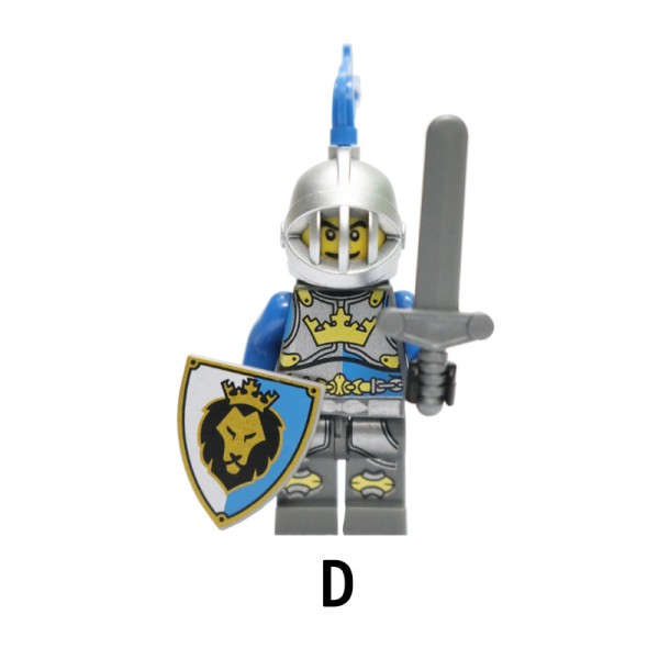 Blue Lion Knight Medieval Knight Archer Minifigures Blue Lion Knight Medieval Knight Archer Minifigures