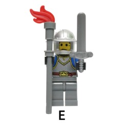 Blue Lion Knight Medieval Knight Archer Minifigures