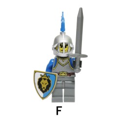 Blue Lion Knight Medieval Knight Archer Minifigures