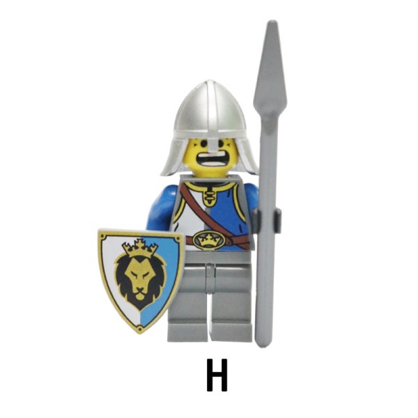 Blue Lion Knight Medieval Knight Archer Minifigures Blue Lion Knight Medieval Knight Archer Minifigures
