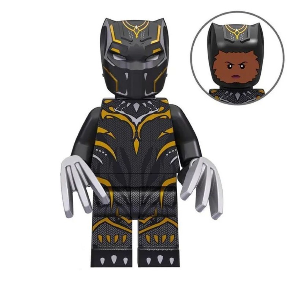 lego minifigure Marvel Minifigure Black Panther Marvel building block bricks toys lego minifigure Marvel Minifigure Black Panther Marvel building block bricks toys