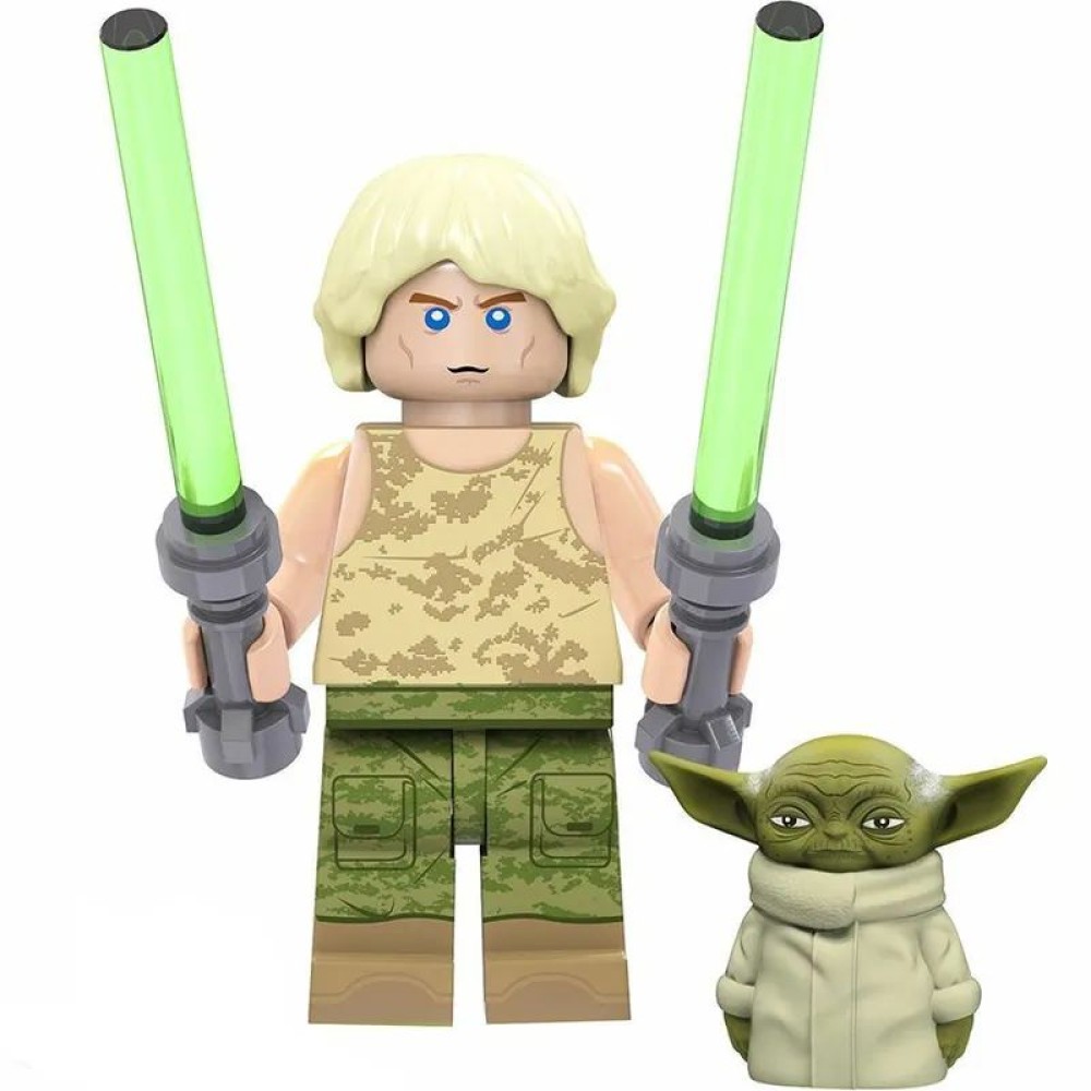 lego minifigure Star Wars Minifigure Luke Skywalker with Master Yoda Star Wars building block bricks toys lego minifigure Star Wars Minifigure Luke Skywalker with Master Yoda Star Wars building block bricks toys