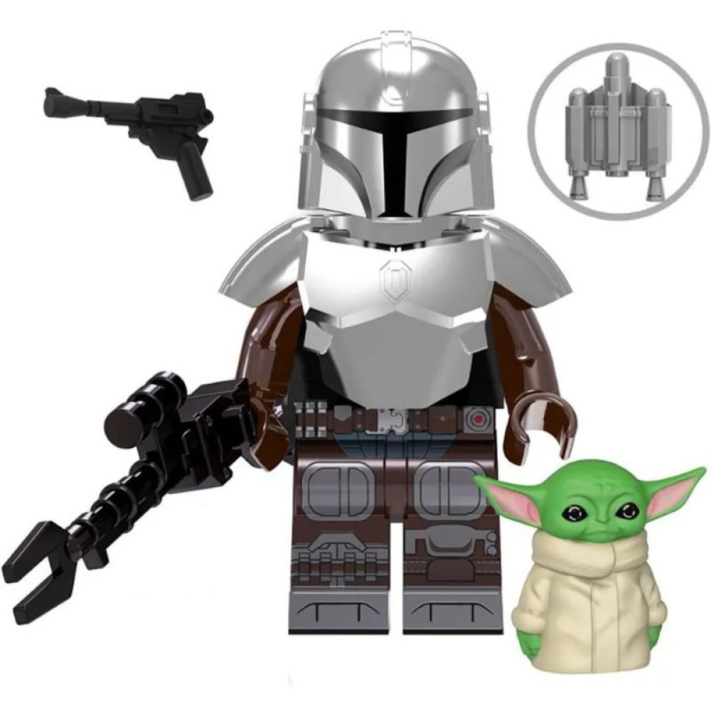 lego minifigure Star Wars Minifigure Mandalorian and Grogu Star Wars building block bricks toys lego minifigure Star Wars Minifigure Mandalorian and Grogu Star Wars building block bricks toys