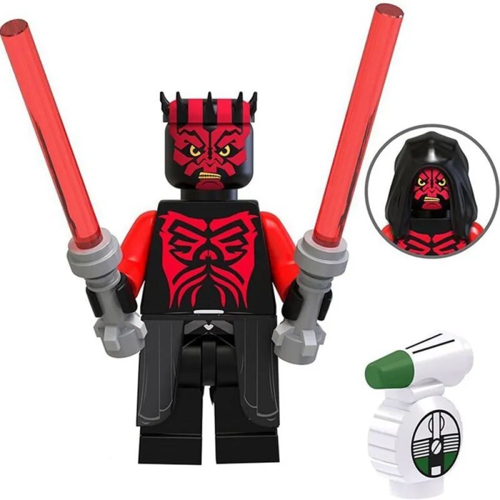 lego minifigure Star Wars Minifigure Darth Maul and D-0 droid Star Wars building block bricks toys lego minifigure Star Wars Minifigure Darth Maul and D-0 droid Star Wars building block bricks toys