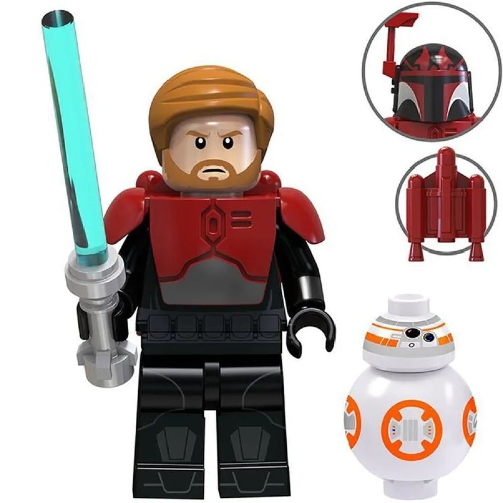 lego minifigure Star Wars Minifigure Obi-Wan Kenobi and BB8 droid Star Wars building block bricks toys lego minifigure Star Wars Minifigure Obi-Wan Kenobi and BB8 droid Star Wars building block bricks toys