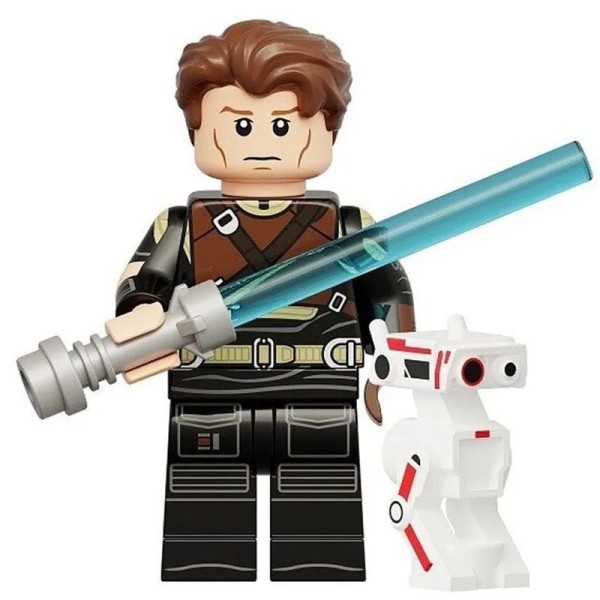 Star Wars Minifigure Cal Kestis with a droid