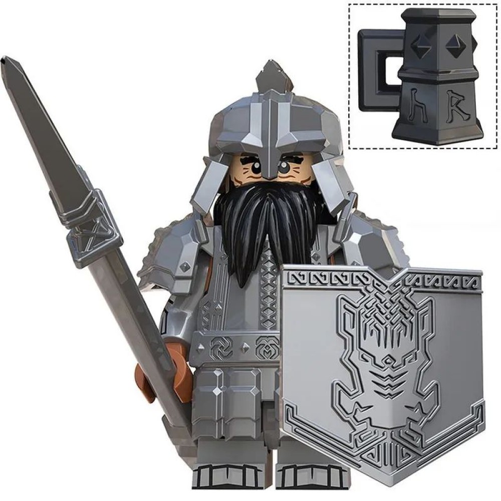 lego minifigure The Lord of the Rings Minifigure Dwarf Warrior Minifigures building block bricks toys