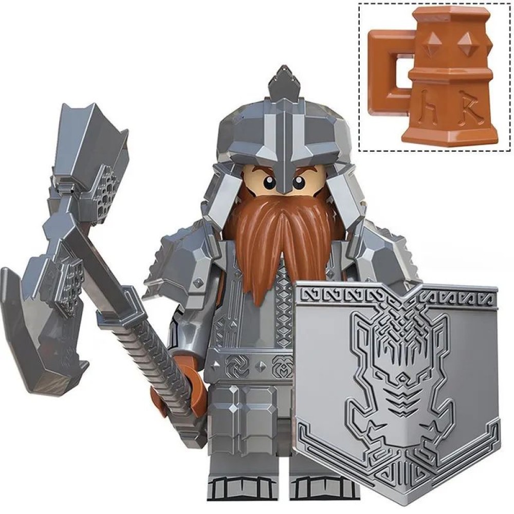 lego minifigure The Lord of the Rings Minifigure Dwarf Warrior Minifigures building block bricks toys