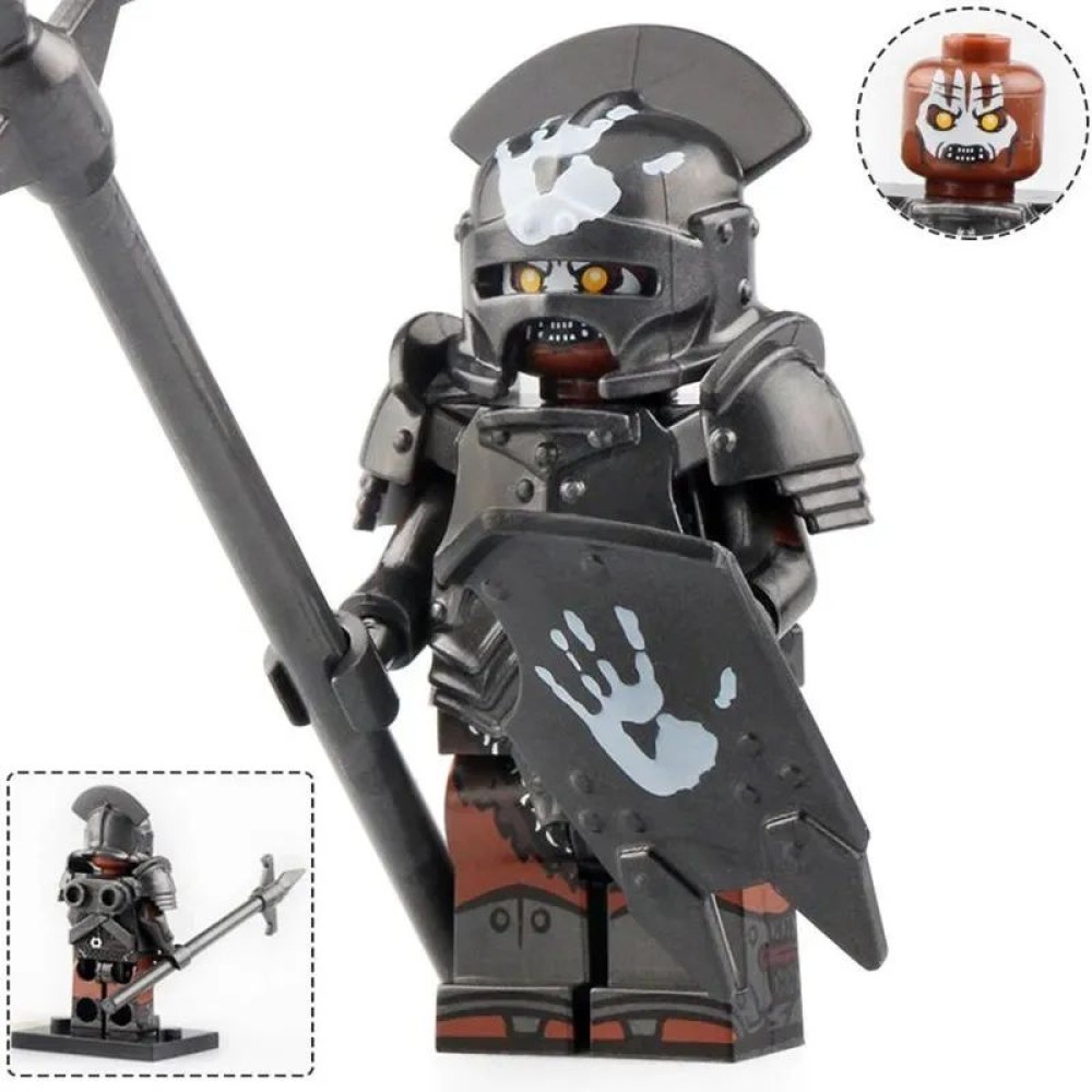 lego minifigure Lord of the Rings The Fellowship of the Ring Uruk-hai spearman Minifigures building block bricks toys