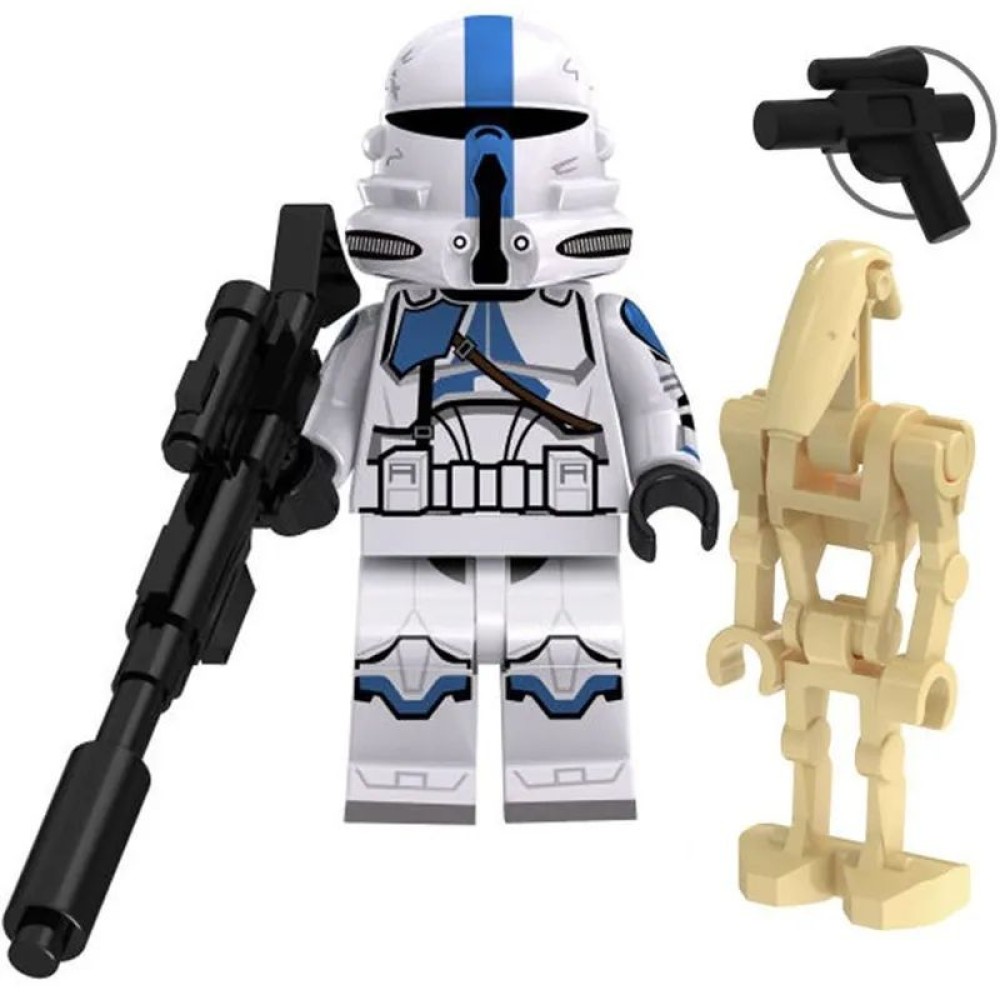 lego minifigure Star Wars Minifigure 501st Legion Stormtrooper with battle droid Star Wars building block bricks toys lego minifigure Star Wars Minifigure 501st Legion Stormtrooper with battle droid Star Wars building block bricks toys