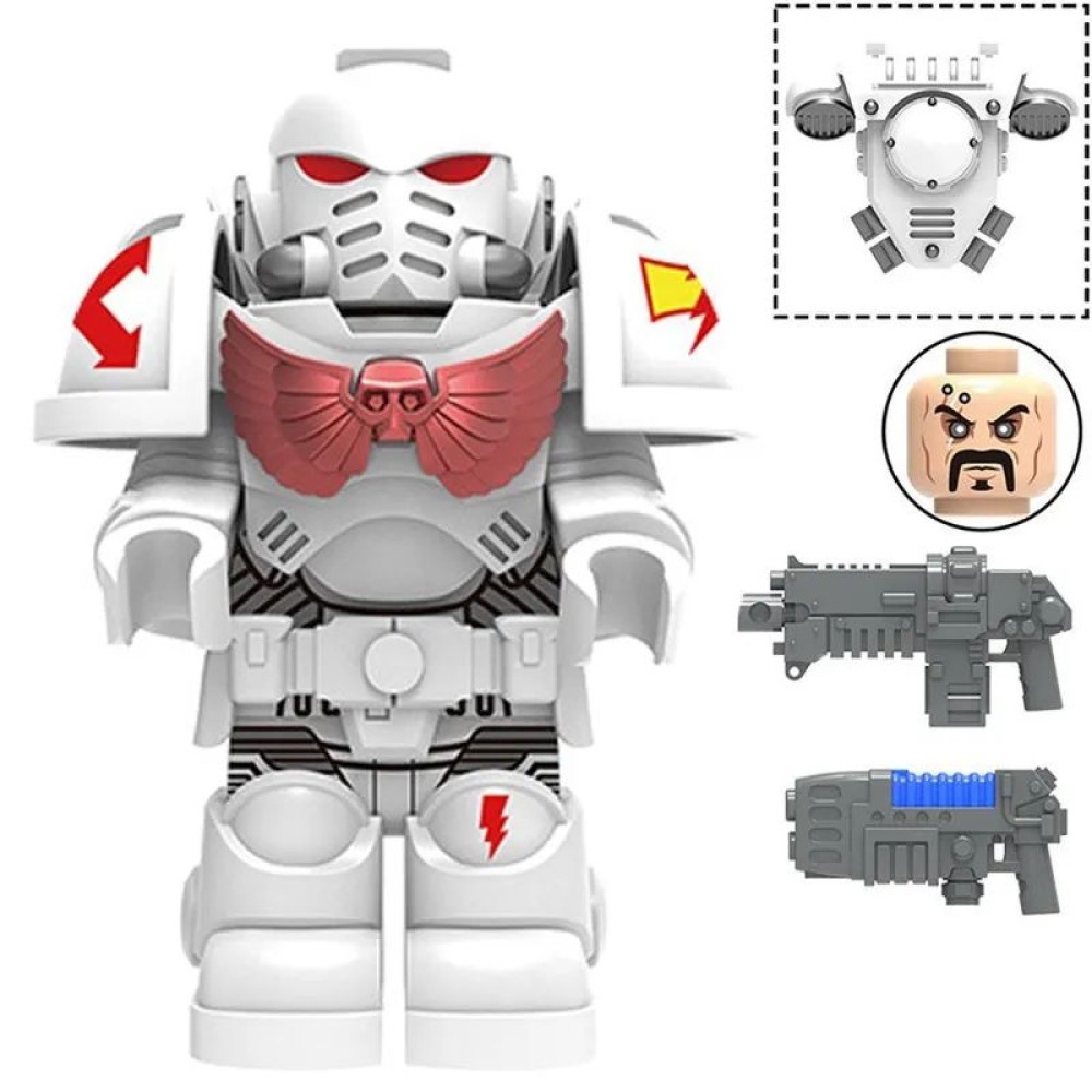 lego minifigure Warhammer 40k Minifigure White Scars Space Marine Minifigures building block bricks toys