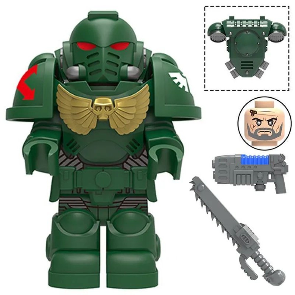 lego minifigure Warhammer 40k Minifigure Dark Angels Space Marine Minifigures building block bricks toys lego minifigure Warhammer 40k Minifigure Dark Angels Space Marine Minifigures building block bricks toys