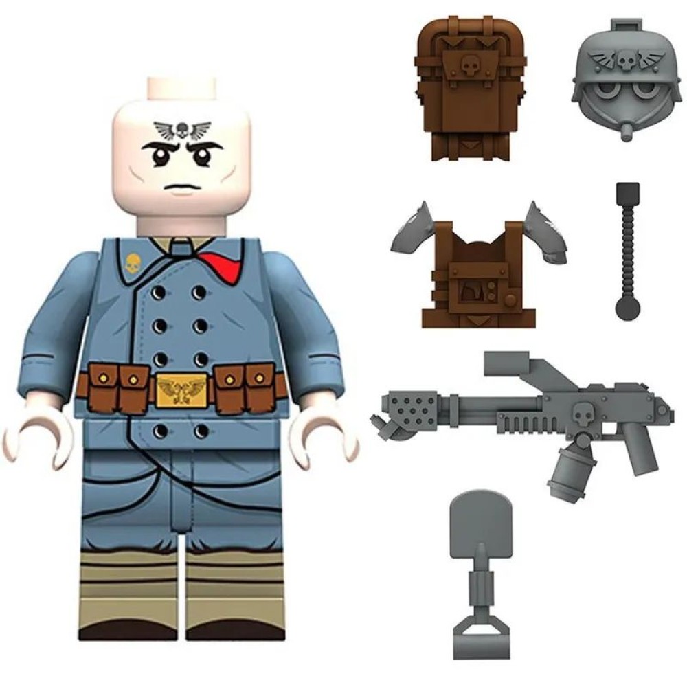 lego minifigure Warhammer 40k Imperial Guard Flamethrower Minifigures building block bricks toys