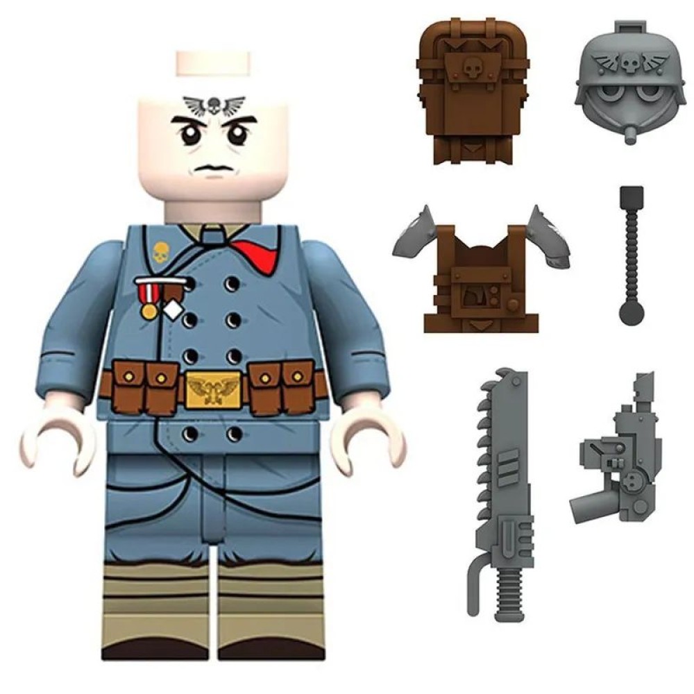 lego minifigure Warhammer 40k Minifigure Sergeant of the Imperial Guard Minifigures building block bricks toys