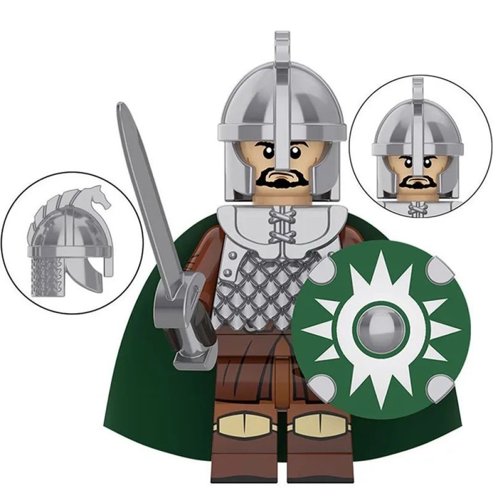 lego minifigure Lord of the Rings Minifigure Rohan swordsman Minifigures building block bricks toys