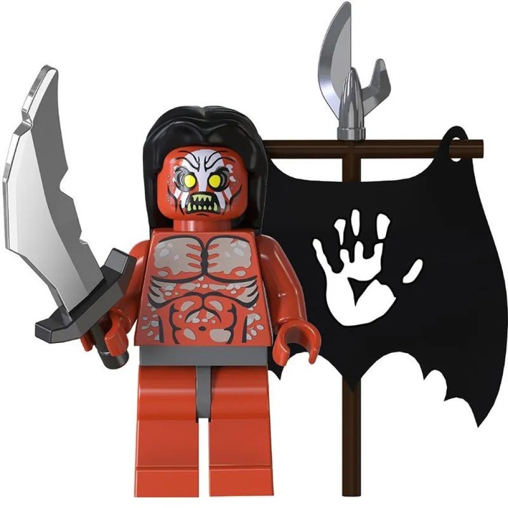 lego minifigure Lord of the Rings The Fellowship of the Ring Uruk-hai with flag Minifigures building block bricks toys