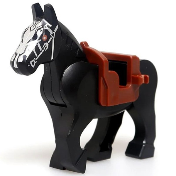 Minifigure Castle Knights Black Knight on a horse Minifigure Castle Knights Black Knight on a horse