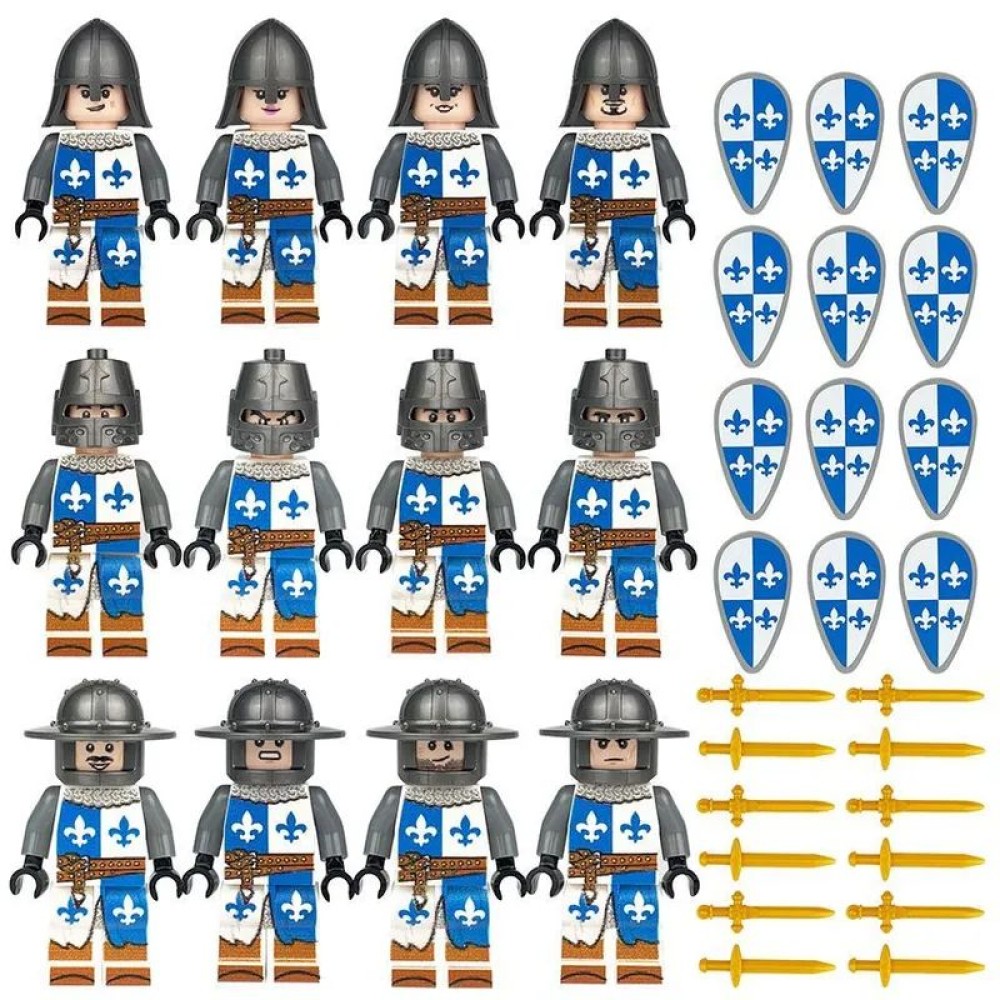 lego minifigure Minifigure Castle Knights squad of 12 knights Minifigures building block bricks toys
