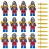 Castle Minifigure Knights squad of 12 knights