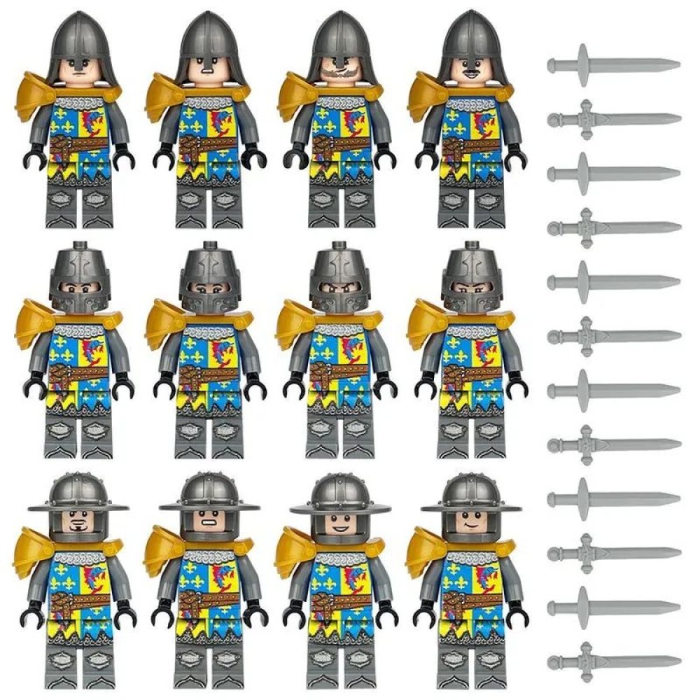 lego minifigure Minifigure Castle Knights 12 knights squad Minifigures building block bricks toys