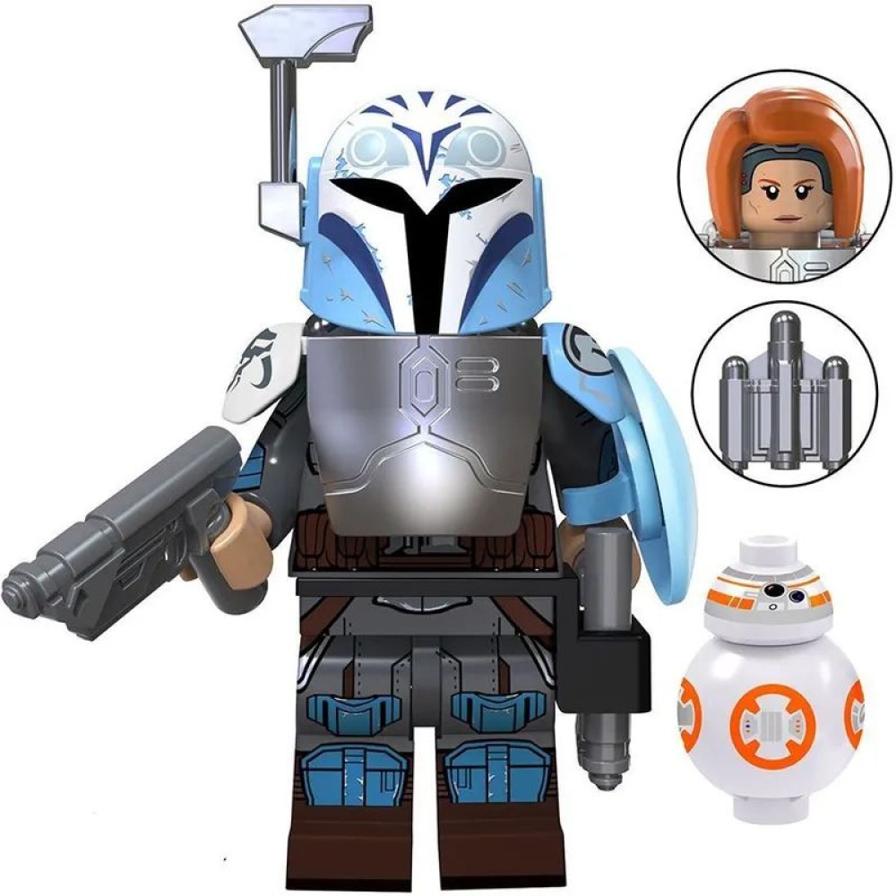 lego minifigure Star Wars Minifigure Bo-Katan Kryze with BB8 droid Star Wars building block bricks toys lego minifigure Star Wars Minifigure Bo-Katan Kryze with BB8 droid Star Wars building block bricks toys