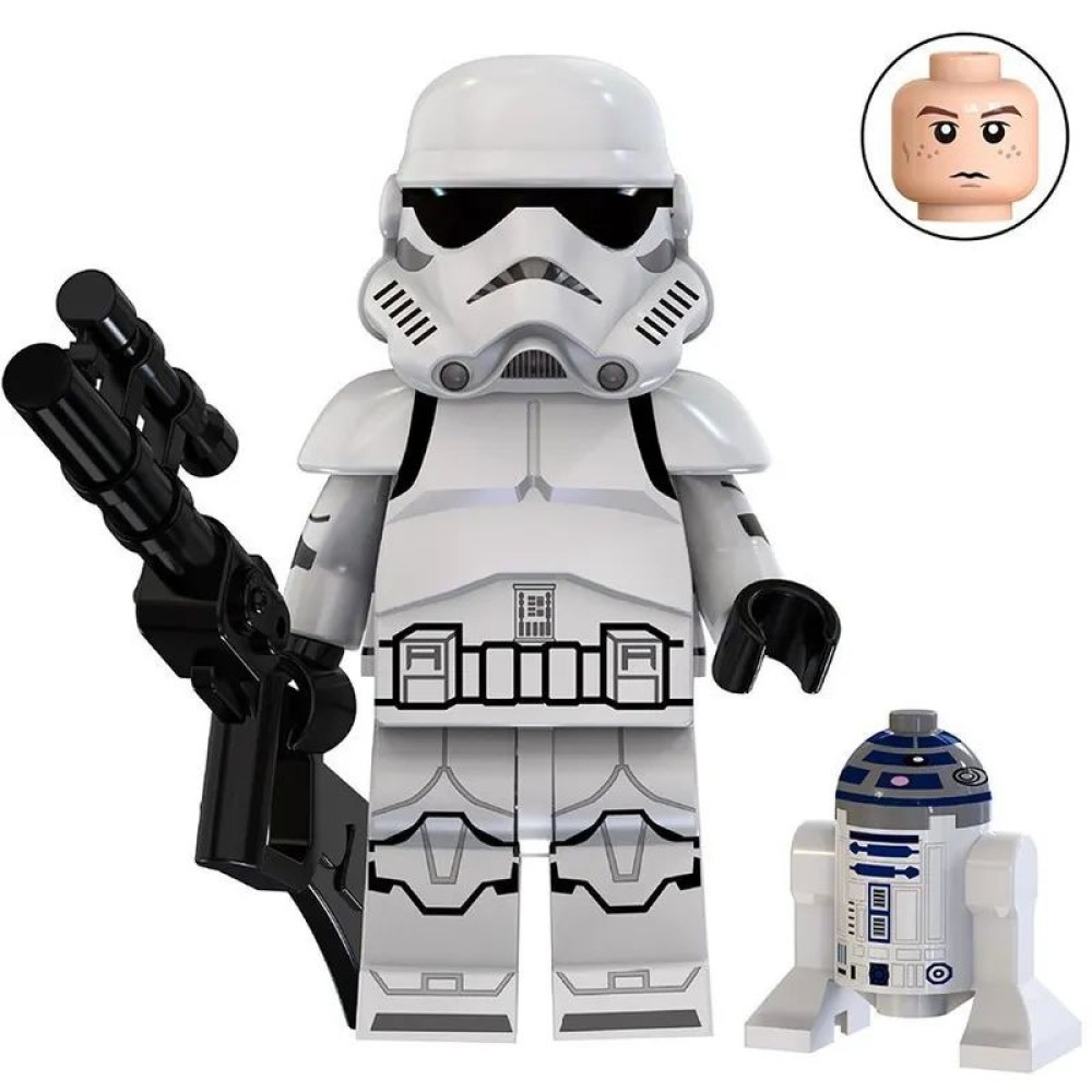 lego minifigure Star Wars Minifigure Clone Trooper with R2-D2 droid Star Wars building block bricks toys lego minifigure Star Wars Minifigure Clone Trooper with R2-D2 droid Star Wars building block bricks toys