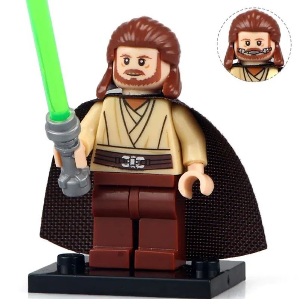 lego minifigure Star Wars Minifigure Qui-Gon Jinn Star Wars building block bricks toys lego minifigure Star Wars Minifigure Qui-Gon Jinn Star Wars building block bricks toys