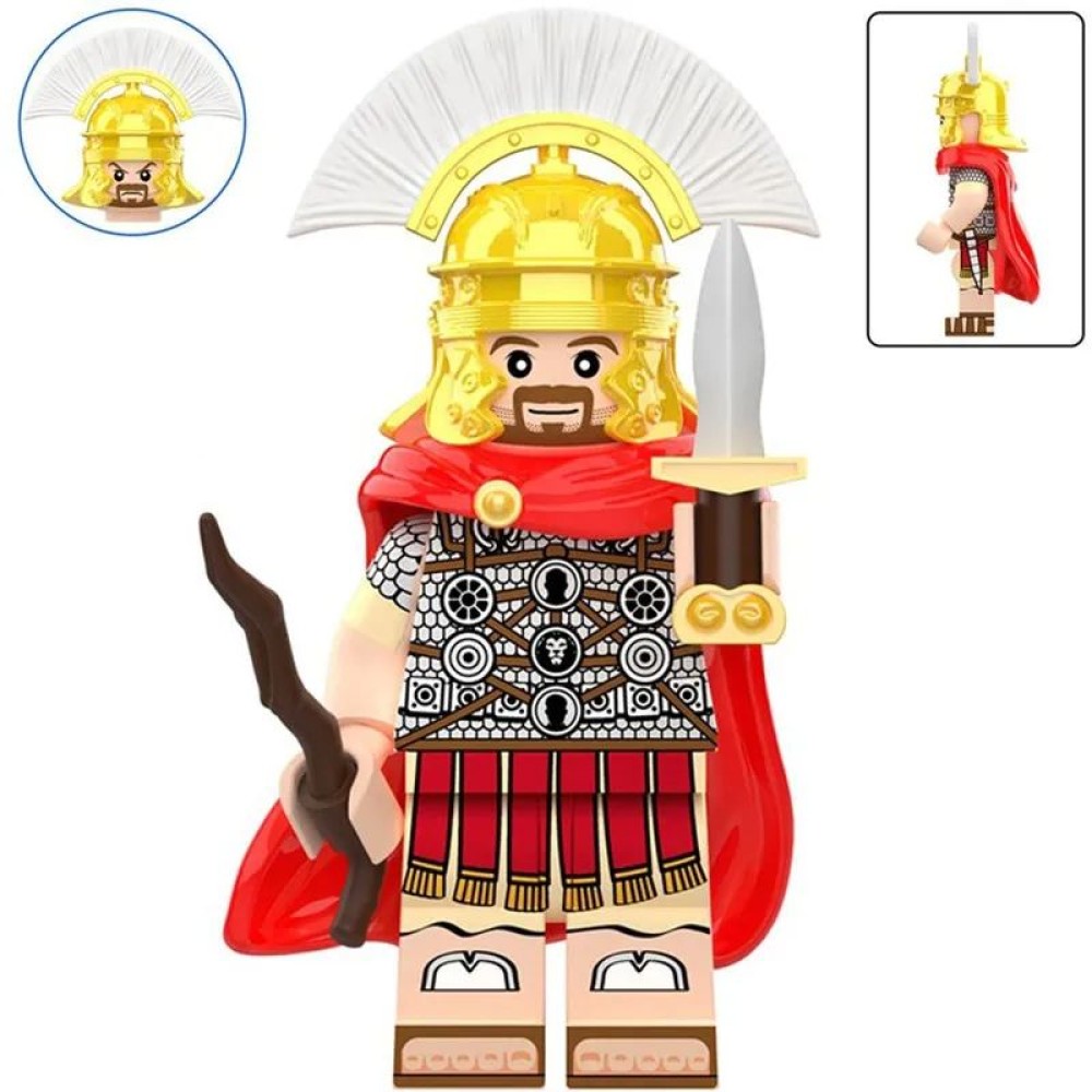 lego minifigure Minifigure Castle Knights Roman Centurion in white Minifigures building block bricks toys