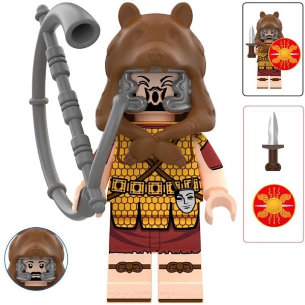 Minifigure Castle Knights Roman bucinator in a bear helmet Minifigure Castle Knights Roman bucinator in a bear helmet