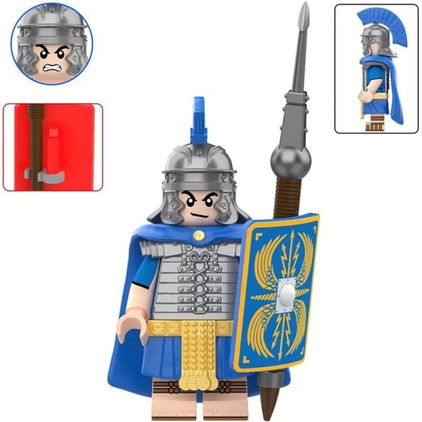 Minifigure Castle Knights Roman heavy infantry blue Minifigure Castle Knights Roman heavy infantry blue
