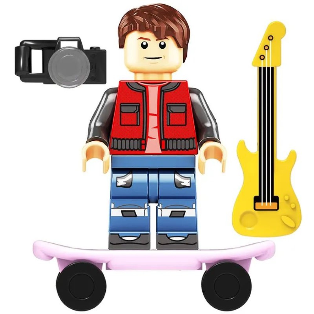 lego minifigure Back to the Future Movie Character Minifigure Marty McFly Minifigures building block bricks toys lego minifigure Back to the Future Movie Character Minifigure Marty McFly Minifigures building block bricks toys