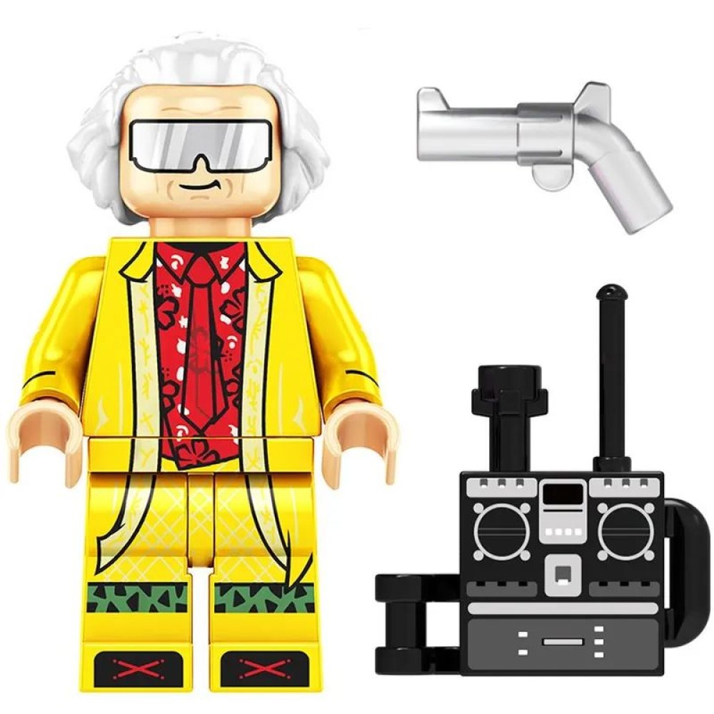 lego minifigure Back to the Future movie character Minifigure Emmett Doc Brown Minifigures building block bricks toys lego minifigure Back to the Future movie character Minifigure Emmett Doc Brown Minifigures building block bricks toys