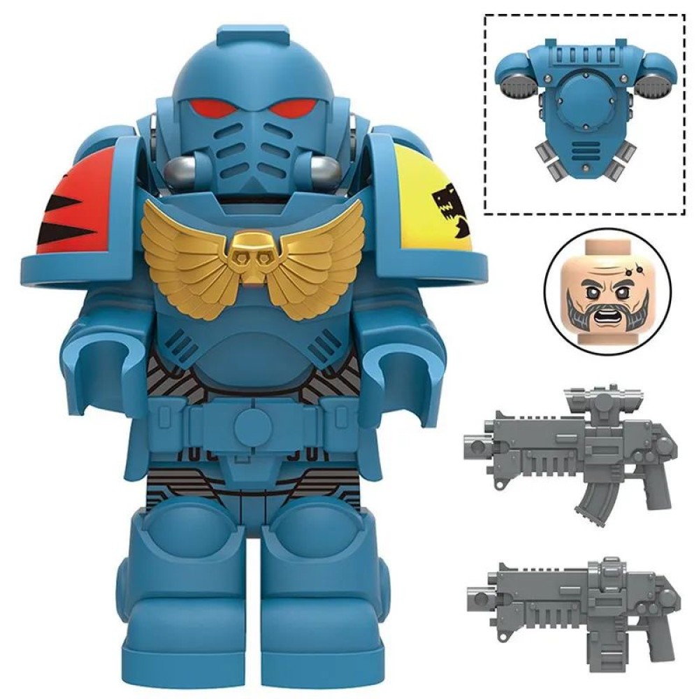 lego minifigure Warhammer 40k Minifigure Space Wolves Space Marine Minifigures building block bricks toys
