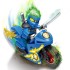 Ninjago Ninja Minifigure Ninja Jay on motorcycle