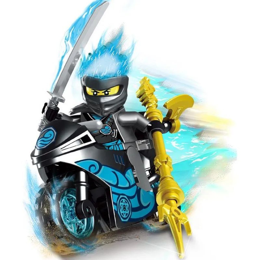 lego minifigure Ninja NinjaGo Ninja Nya on motorcycle NINJAGO building block bricks toys lego minifigure Ninja NinjaGo Ninja Nya on motorcycle NINJAGO building block bricks toys