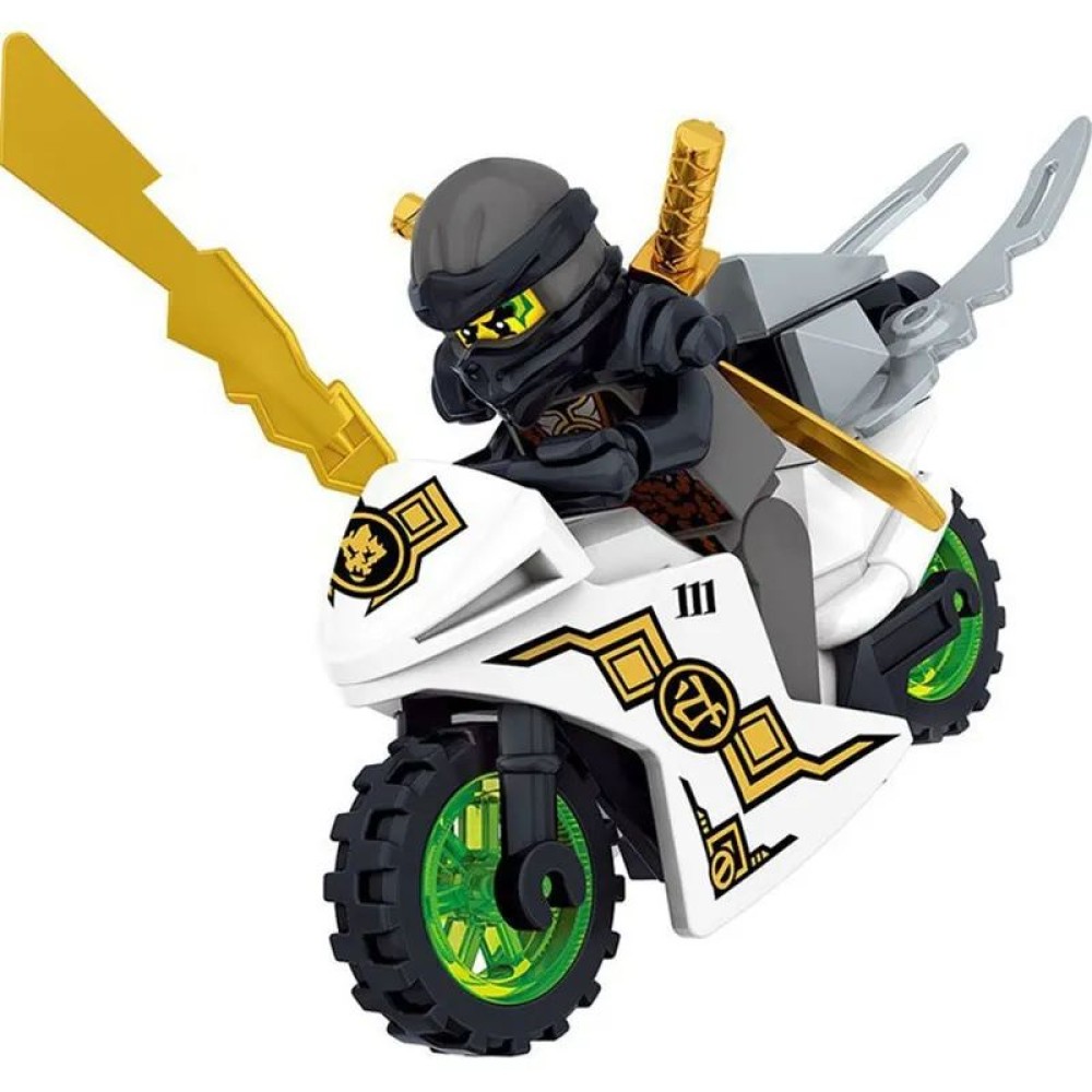 lego minifigure Ninja NinjaGo Ninja Cole on motorcycle NINJAGO building block bricks toys lego minifigure Ninja NinjaGo Ninja Cole on motorcycle NINJAGO building block bricks toys