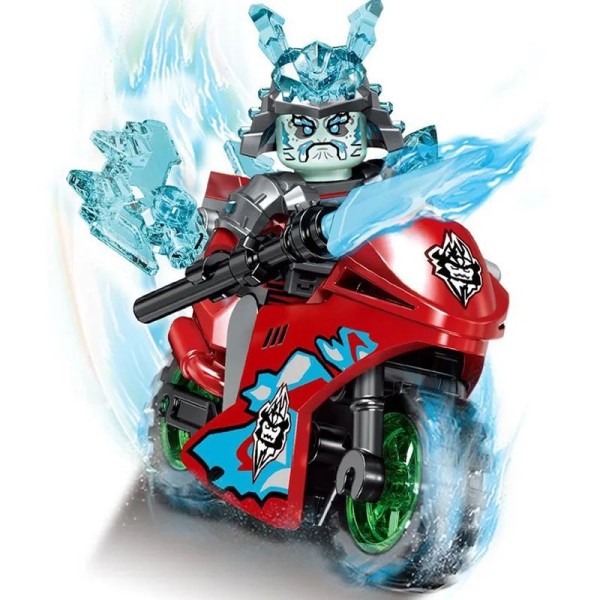 Ninja NinjaGo Minifigure General Vex on motorcycle Ninja NinjaGo Minifigure General Vex on motorcycle