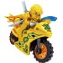 Ninja NinjaGo Minifigure Golden Lloyd on motorcycle