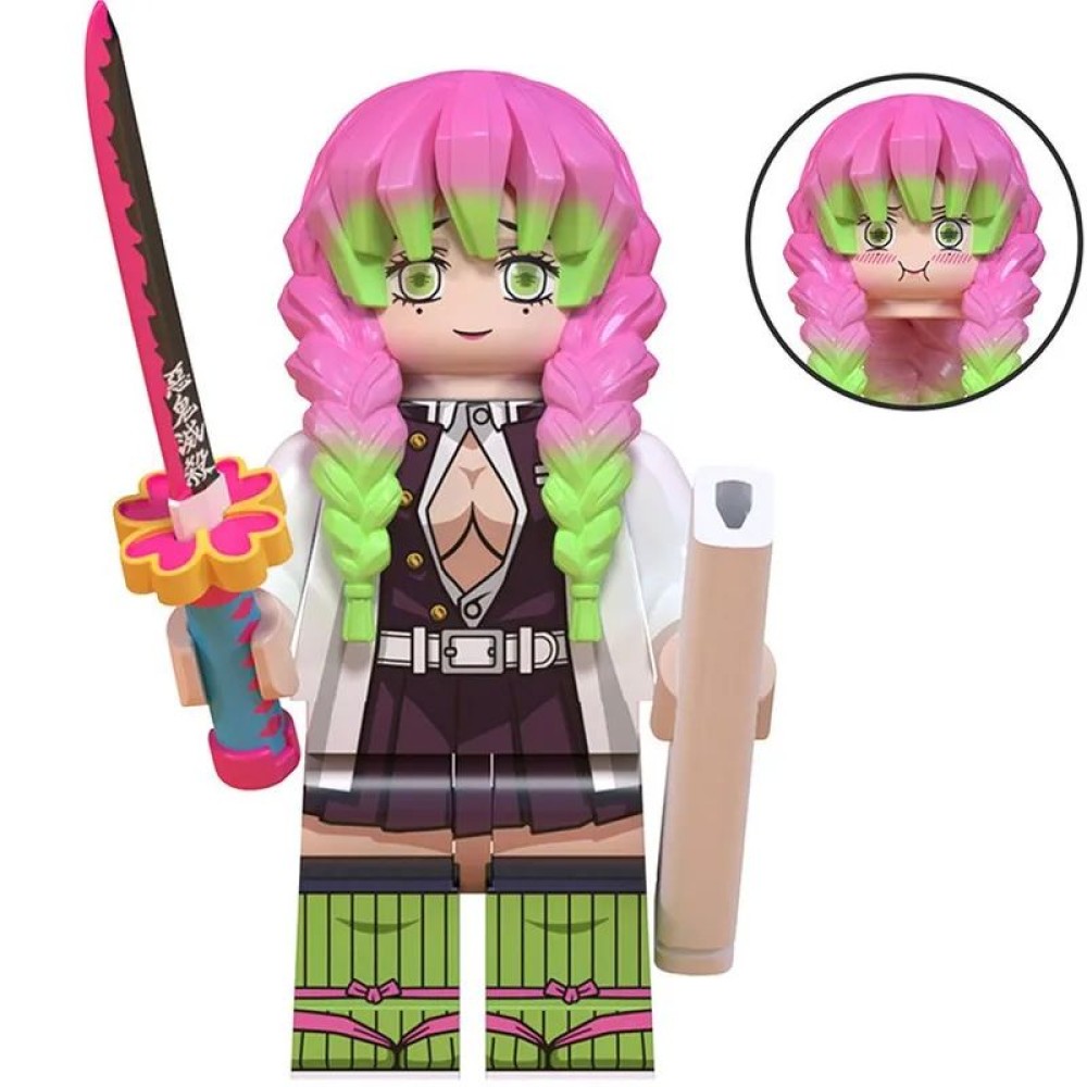 lego minifigure Anime Minifigure Demon Slayer: Kimetsu no Yaiba: Mitsuri Kanroji Anime Minifigure building block bricks toys lego minifigure Anime Minifigure Demon Slayer: Kimetsu no Yaiba: Mitsuri Kanroji Anime Minifigure building block bricks toys