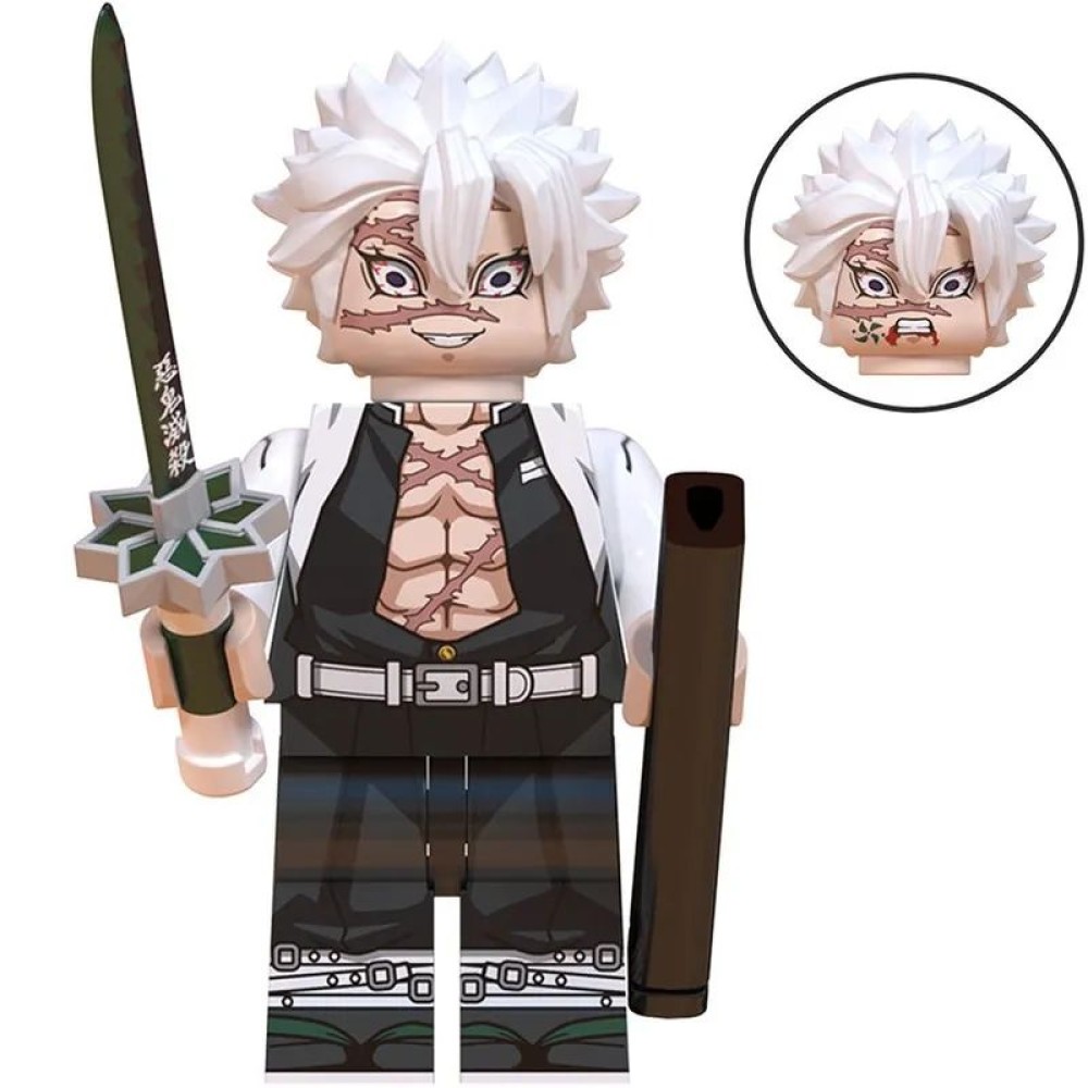 lego minifigure Anime Minifigure Demon Slayer: Kimetsu no Yaiba: Sanemi Shinazugawa Anime Minifigure building block bricks toys lego minifigure Anime Minifigure Demon Slayer: Kimetsu no Yaiba: Sanemi Shinazugawa Anime Minifigure building block bricks toys