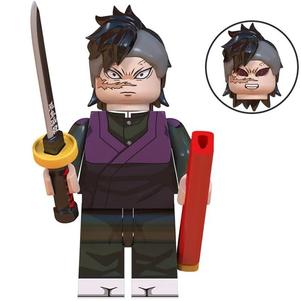 lego minifigure Anime Minifigure Demon Slayer: Kimetsu no Yaiba: Genya Shinazugawa Anime Minifigure building block bricks toys lego minifigure Anime Minifigure Demon Slayer: Kimetsu no Yaiba: Genya Shinazugawa Anime Minifigure building block bricks toys