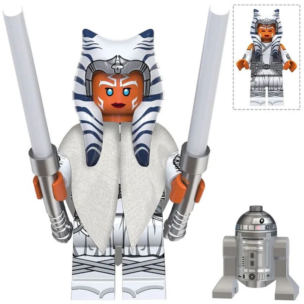 lego minifigure Star Wars Minifigure Ahsoka Tano with droid Star Wars building block bricks toys lego minifigure Star Wars Minifigure Ahsoka Tano with droid Star Wars building block bricks toys