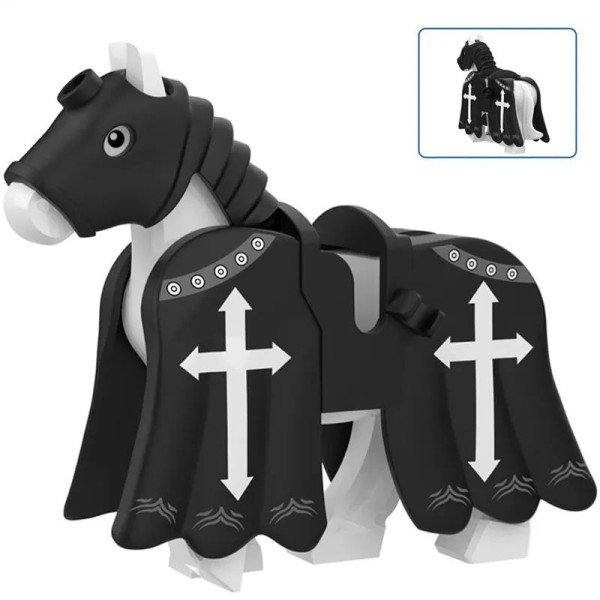 Minifigure Castle Knights Crusader battle horse Minifigure Castle Knights Crusader battle horse