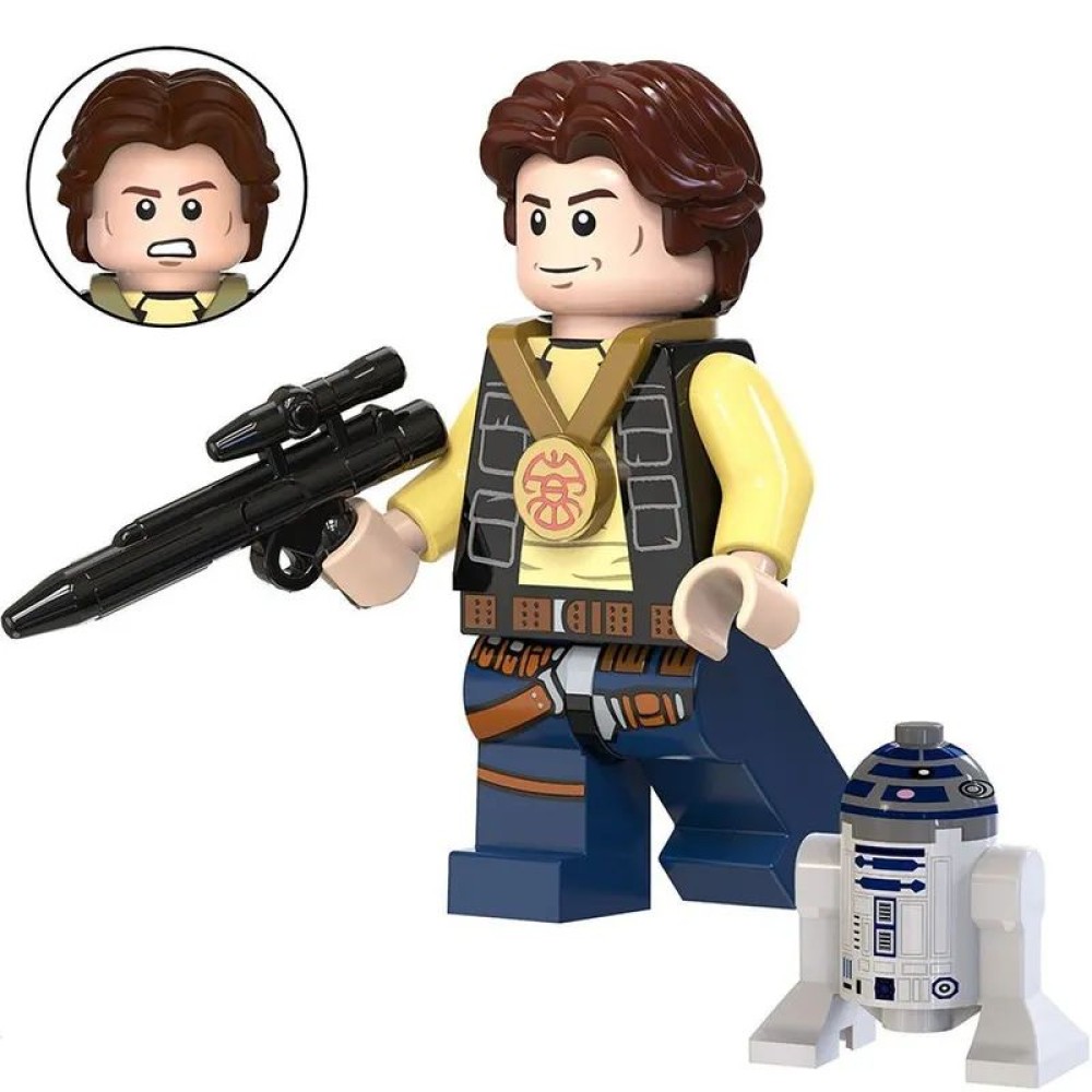 lego minifigure Star Wars Minifigure Han Solo with Droid Star Wars building block bricks toys lego minifigure Star Wars Minifigure Han Solo with Droid Star Wars building block bricks toys