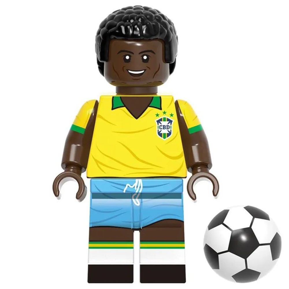 lego minifigure Famous soccer player Minifigure Pelé Minifigures building block bricks toys