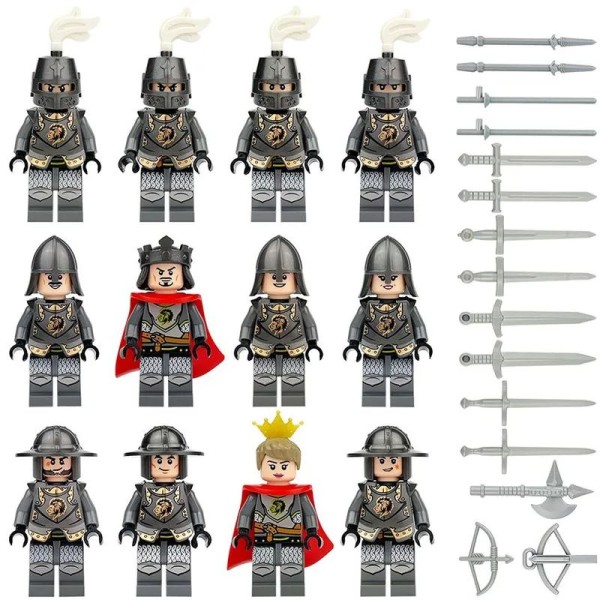 Minifigure Castle Knights squad of 12 knights